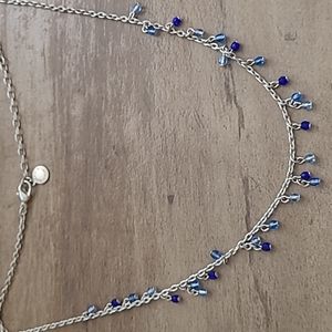 Roberta Chiarella silvertone beads necklace.